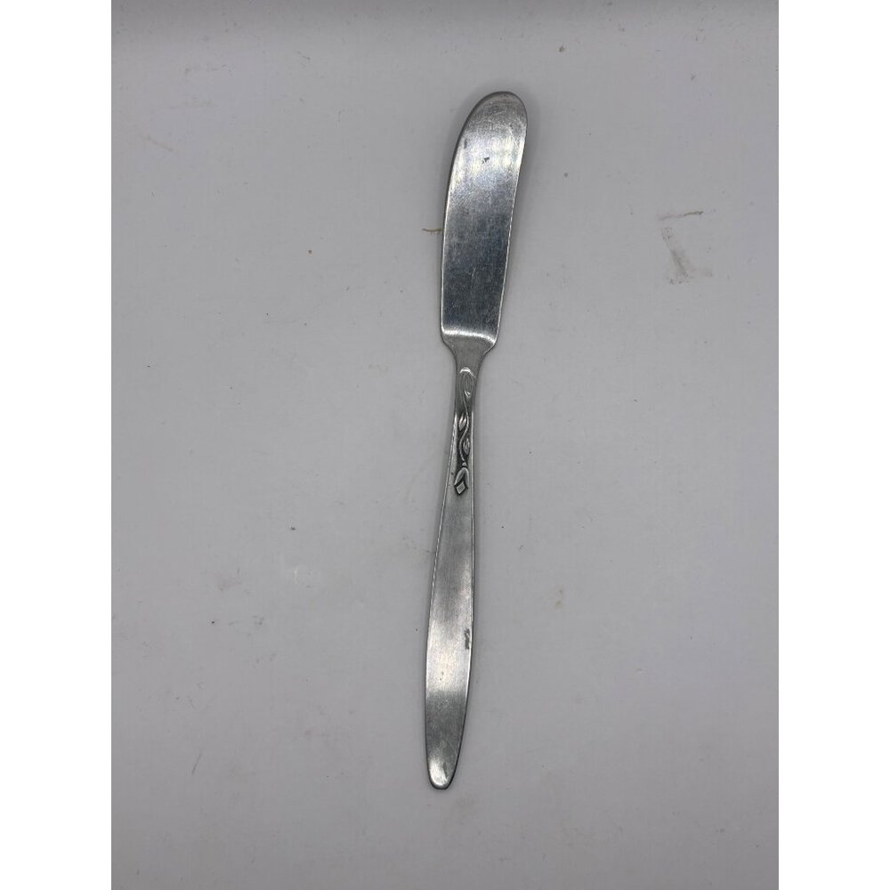 Amefa Tulip Time Stainless Steel Butter Spreader Knife With Satin Handle & Black